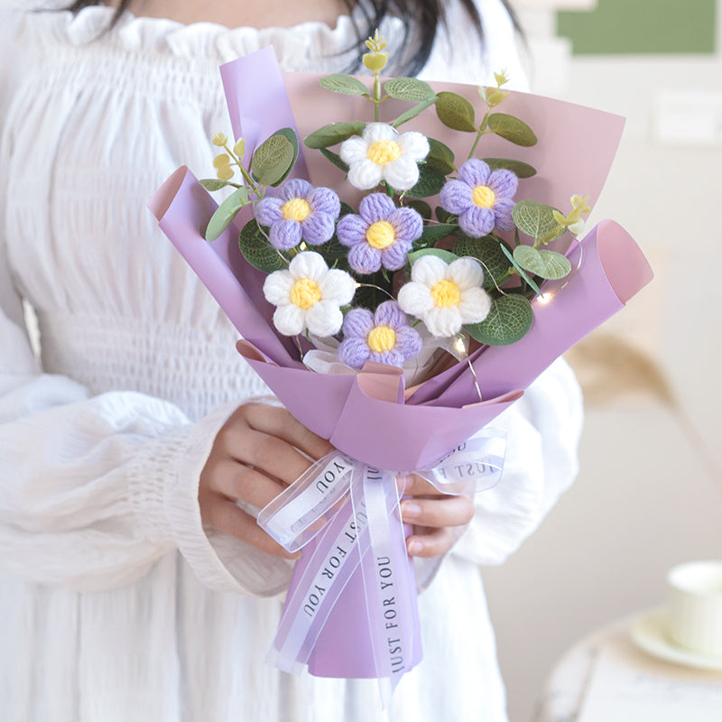 Hand-woven Knitted Wool Bouquet