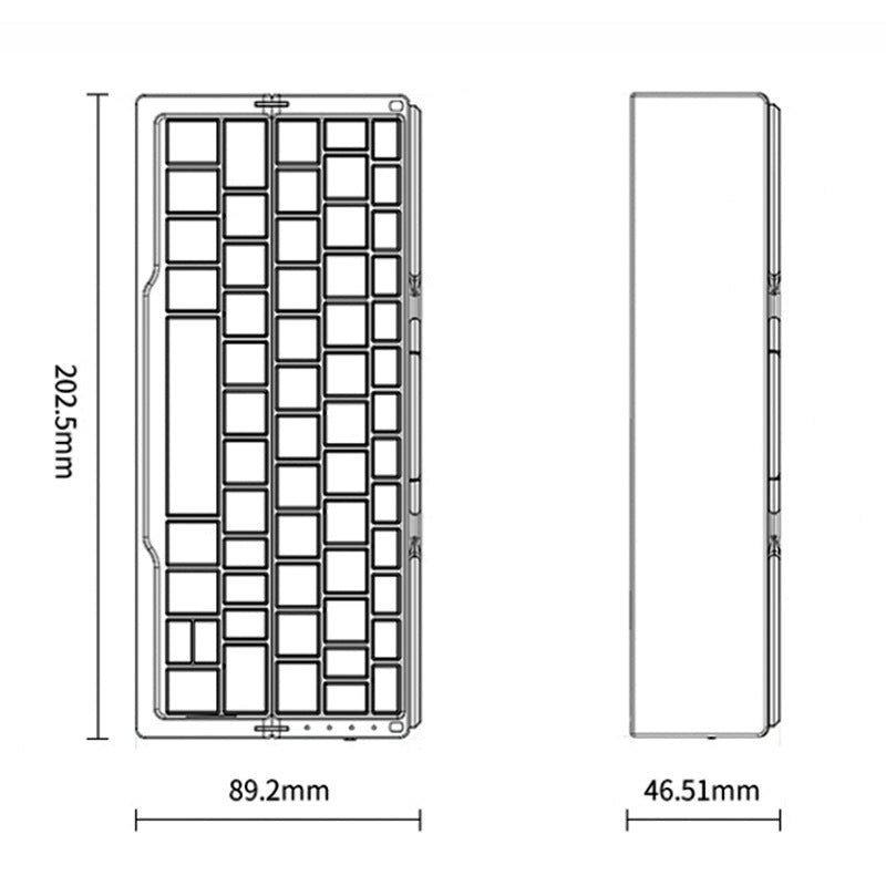 Folding Bluetooth keyboard