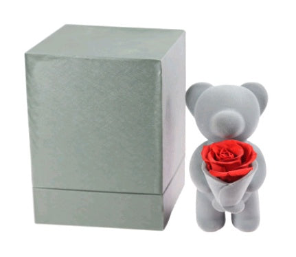 Eternal Life Rose Bear Bear Flower Sweetheart Bear Teach Christmas Gift Doll Bear