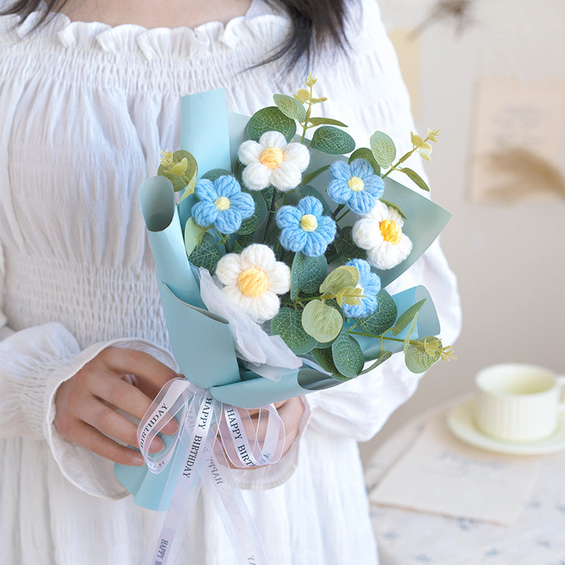 Hand-woven Knitted Wool Bouquet