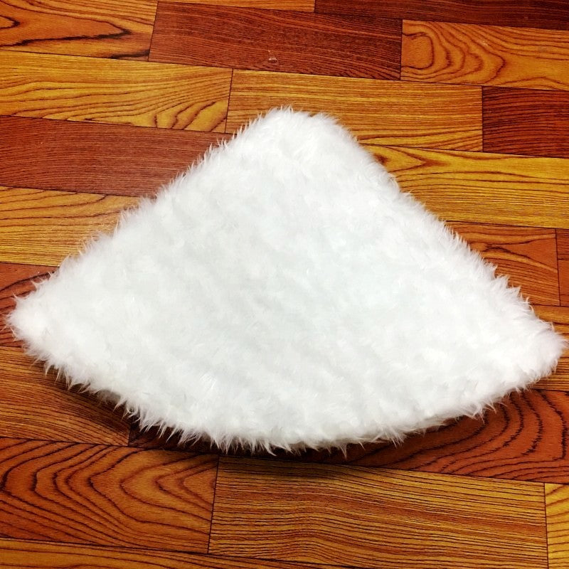 Pure white plush Christmas tree skirt Christmas plush tree skirt 78cm 90cm 122cm Christmas tree decoration tree