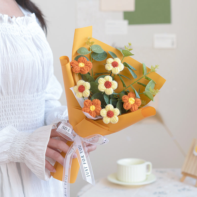 Hand-woven Knitted Wool Bouquet
