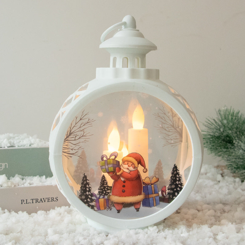 Christmas Decorations Candle Lights Retro Window Decorations