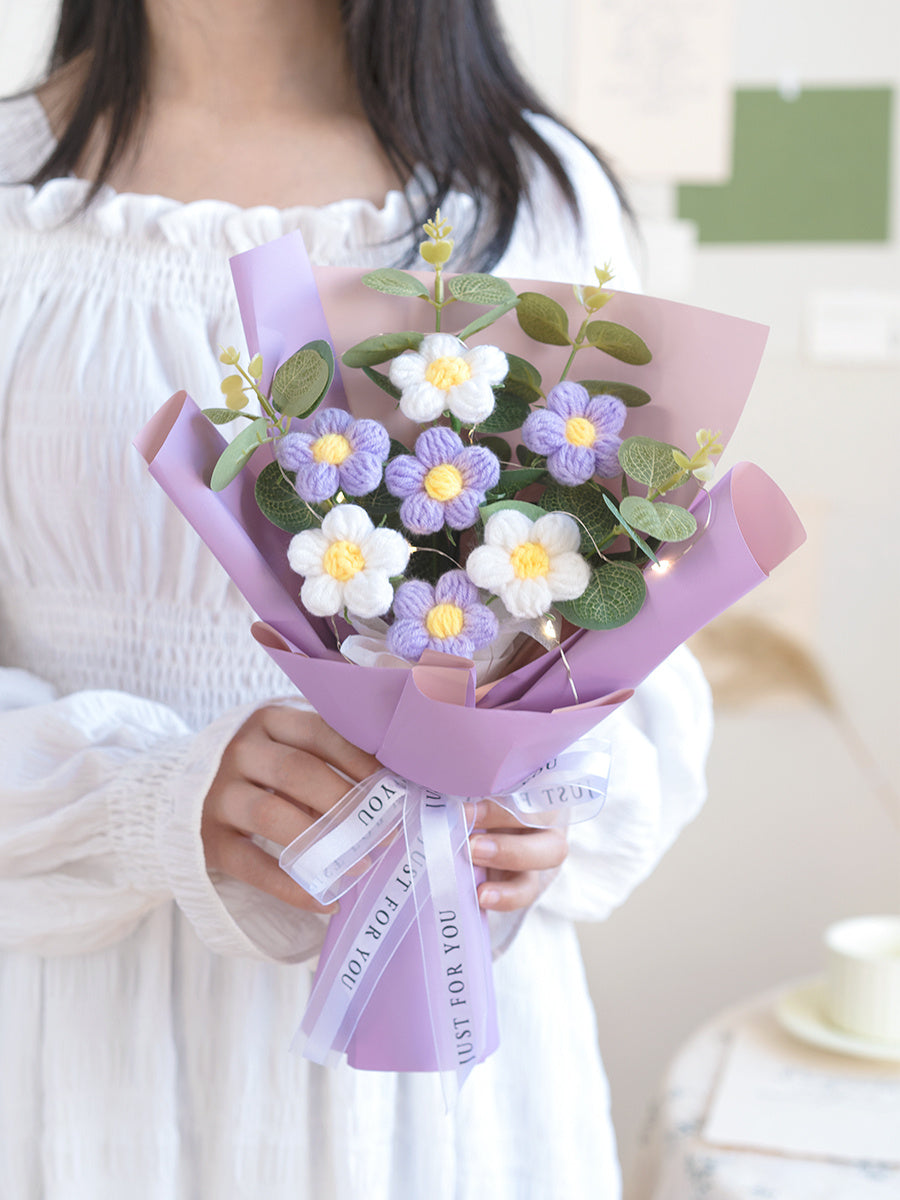Hand-woven Knitted Wool Bouquet
