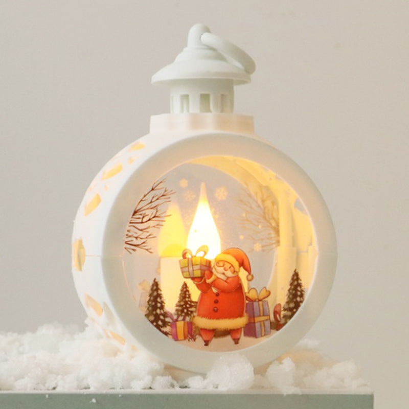 Christmas Decorations Candle Lights Retro Window Decorations