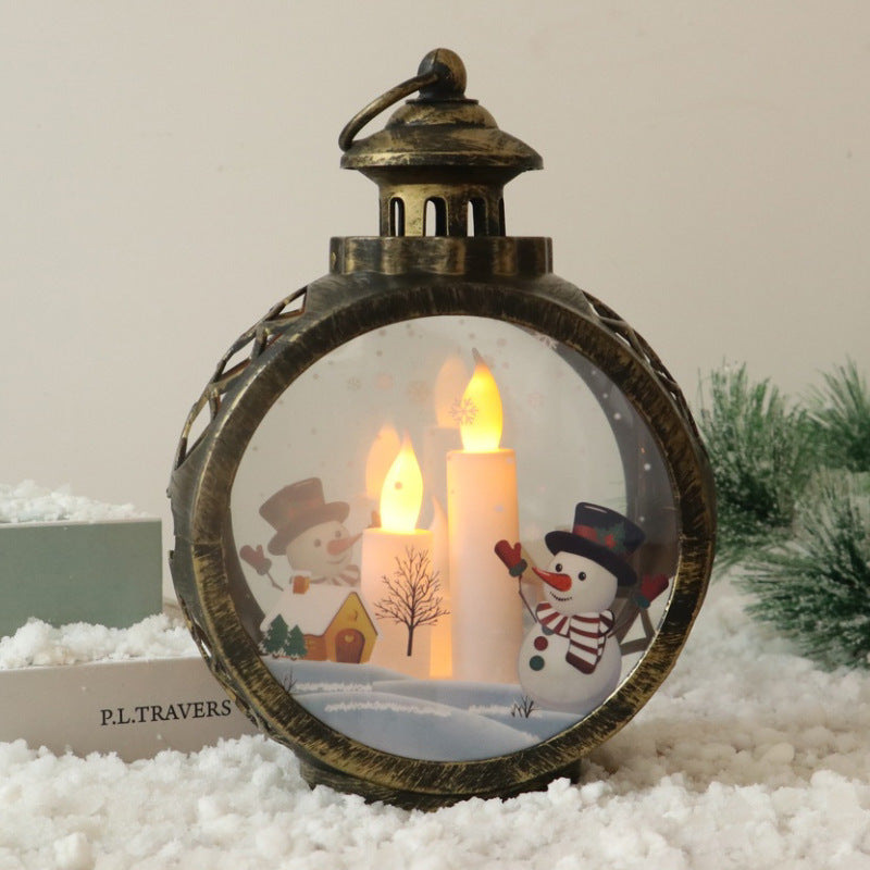 Christmas Decorations Candle Lights Retro Window Decorations